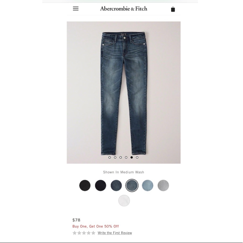 Abercrombie & Fitch w 27 / L 29 jean - Picture 4 of 8